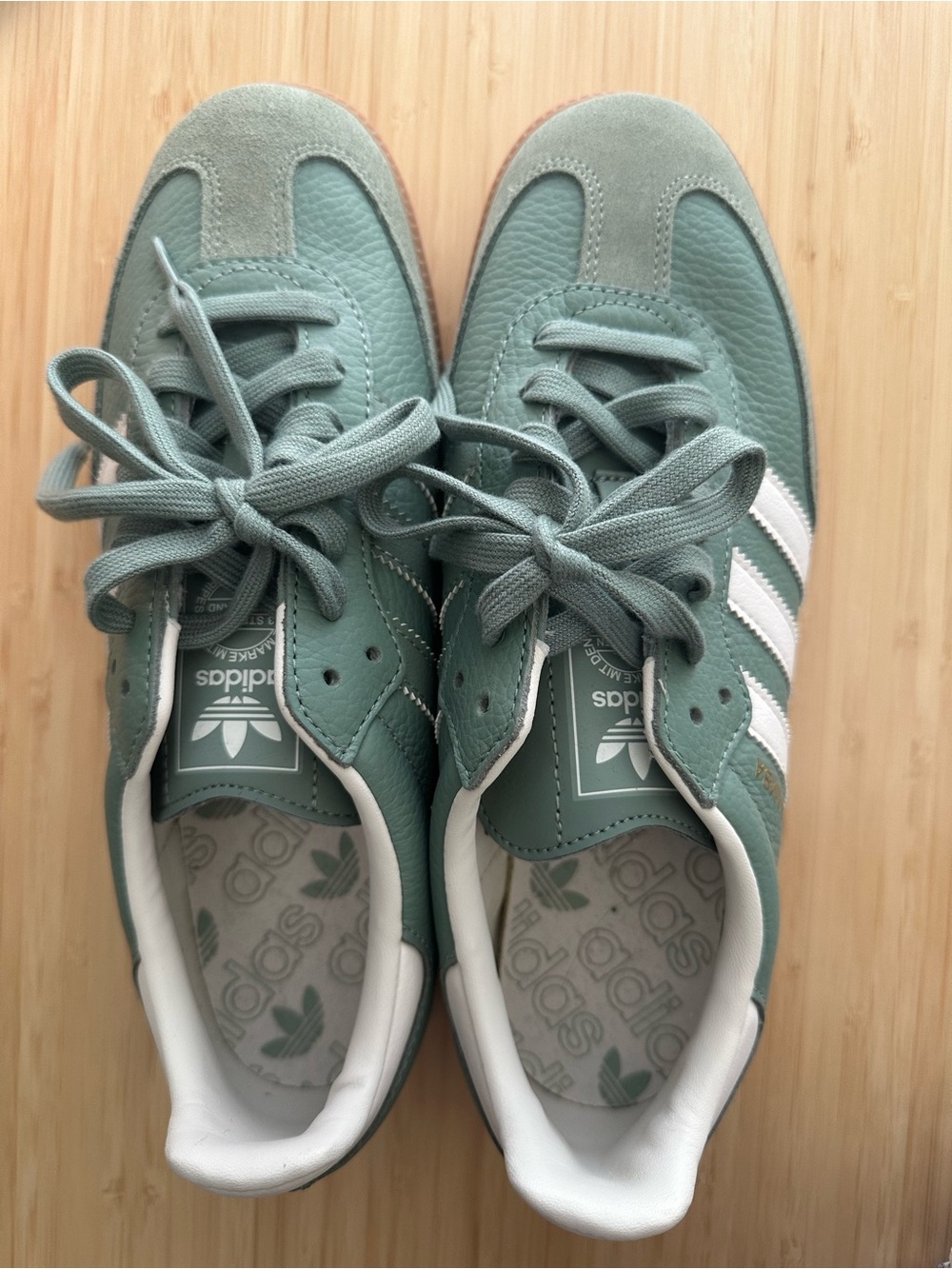 ADIDAS Samba OG in Sage Green with White Stripes - Picture 7 of 14